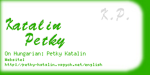 katalin petky business card